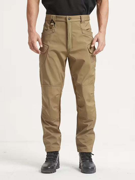 Spodnie robocze unisex z wieloma kieszeniami - khaki